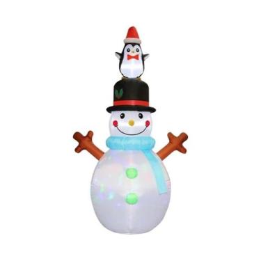 Imagem de Trem Inflável Grande De Natal Para Exterior Com Papai Noel, Boneco De 