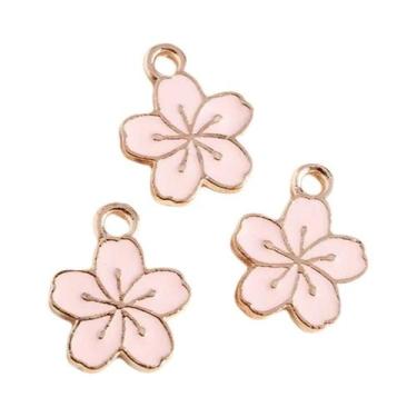 Imagem de Pingentes De Esmalte Rosa Sakaru Fofos, 10 Peças, Para Colares, Pulsei