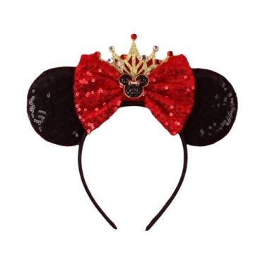 Imagem de Tiara De Orelhas De Rato Com Lantejoulas Para Meninas, Acessório De Ca