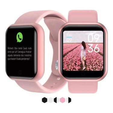 Imagem de Relógio Smart Smartwatch D20 Pró C/whats Insta Face - 01Smart, Rosa