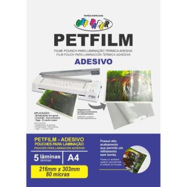 Imagem de Plástico para Plastificação Petfilm Adesivo A4 216X303MM 8 PCT.C/05 - 