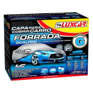 Imagem de Capa Para Cobrir Carro Forrada Dualpro Tamanho G Luxcar, Cinza, G