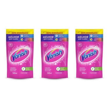 Imagem de Kit C/3 Alvejante Líquido Multiuso Para Roupas Vanish 500ml.