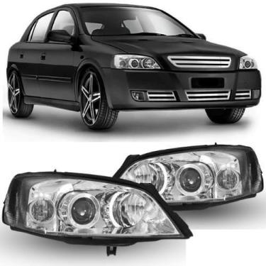 Imagem de Par farol gm astra 2003 04 05 06 07 08 09 10 2011 cromado - BBS / AI