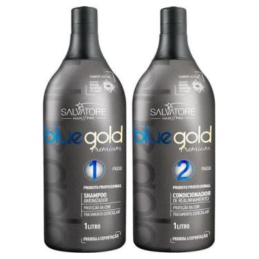 Imagem de Salvatore KIT BLUE GOLD PREMIUM 1L PASSO 1 E 2