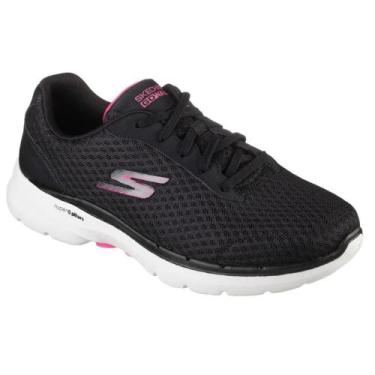 Imagem de Tênis Skechers Go Walk 6 Iconic Vision Ref:124514, 34, Preto, Pink
