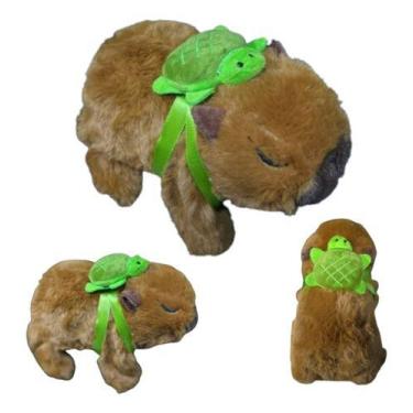Imagem de Boneco Pelúcia Capivara Movimento Infantil Mochila 15cm - brinquedo in