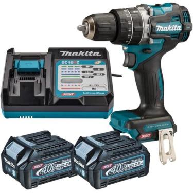 Imagem de Furadeira Parafusadeira de Impacto 2 Baterias 40v Makita Hp002gz Com C