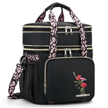 Imagem de Lancheira HSHRICH Isolada Impermeável Reutilizável 16L Preta