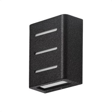 Imagem de Arandela Fussen 3 Fachos 15W Bivolt Preto Fosco Alumínio e Vidro Blumenau Iluminação