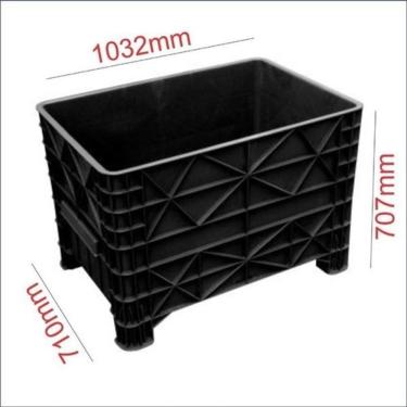 Imagem de Carrinho para Coleta de Lixo 370L para Condomínios Completo em Plástico Resistente com Rodas Higipack