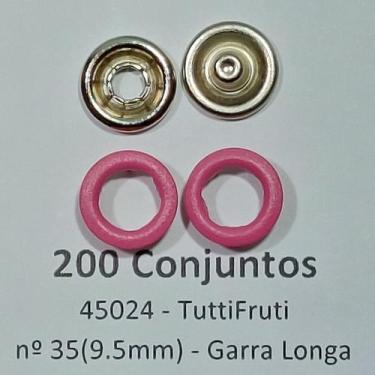 Imagem de Botões de Pressão Nº 35 Tic-Tac Sortidos Colorido Latão TuttiFruti 9,5