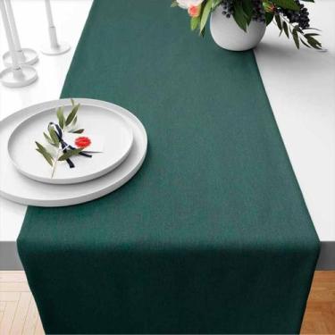 Imagem de Trilha Caminho de Mesa Natal Liso Poá Xadrez Floral Dourado 2 x 0,42m 