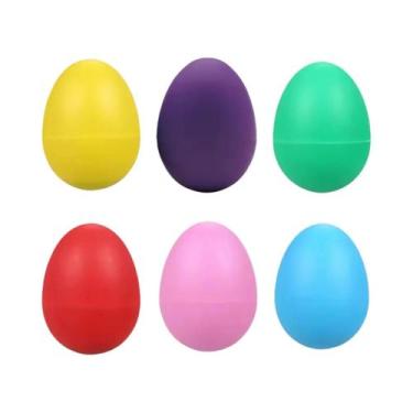 Imagem de 6 Cores, 12 Peças, Chocalhos De Plástico Em Formato De Ovo, Brinquedos