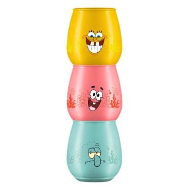 Imagem de Kit 3 Copo Infantil Empilhável Organizador Porta Lápis Pincéis Lembran