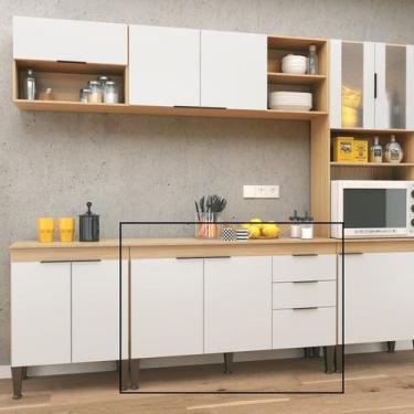 Imagem de Balc 120 cm Isabele 1200x790x390 mm Marrom/Mel/Off White - Movelbento