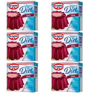 Imagem de Kit 6 Gelatina Diet 12g Sabores Dr. Oetker