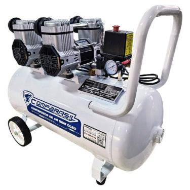 Imagem de Compressor De Ar 2,2hp 50 Litros 8,3bar 120psi Sem Óleo (1100*2-50L) -