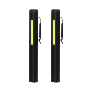 Imagem de Lanterna LED Mini Portátil Com Luz Lateral COB, Ímã Na Base, Recarregá