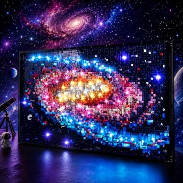 Imagem de BrickSoul kit de luz led para lego milky way galaxy, compatível com lego 31212 lego light kit, ilumine seus legos - sem conjunto de blocos de lego (versão rc)