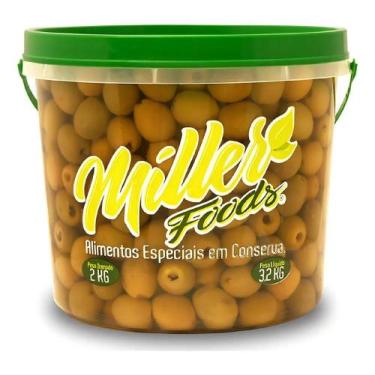 Imagem de Azeitona Verde Sem Caroço (balde 1,8kg) - Miller Foods