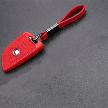Imagem de WSWJDW Couro Car Key Case Cover Shell, apto para BMW X1 X3 X5 X6 X7 1/3/5/6/7 Série G30 G20 G32 G11 F20 Z4 F48 F39 G01 G02 F15 F16 G07,3 botões vermelhos