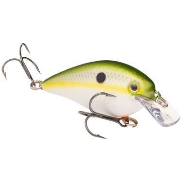 Imagem de Strike King Lures, KVD Crankbaits Silent com aba quadrada, modelo 3,8 cm, 6,3 cm de comprimento, 7 g, gancho nº 4, verde-oliva, pacote com 1