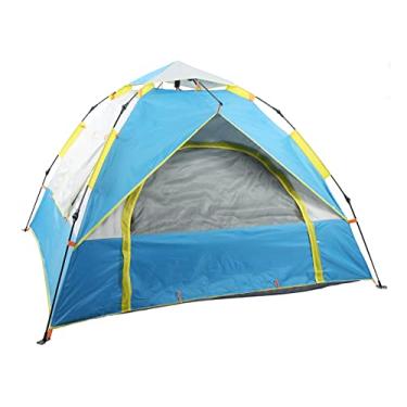 Imagem de Barraca de acampamento instantânea, barraca de 4 pessoas, barraca familiar para acampamento, barraca automática à prova de vento à prova de vento para acampamento, caminhadas, alpinismo