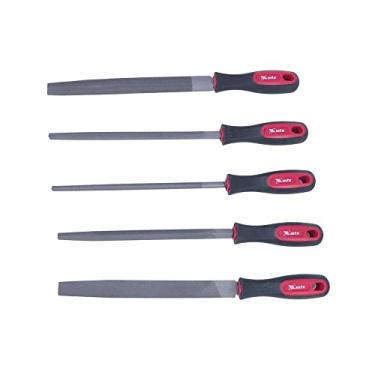 Imagem de MTX Jogo De Limas 5 Peças – Conjunto Completo Perfis Triangular Retangular Redonda Quadrada Meia-Cana, Grão Diamantado, Cabo Ergonômico Antiderrapante, Ideal Para Acabamento E Ajuste Fino