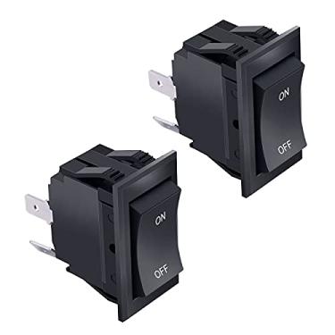 Imagem de weideer 2 peças interruptor de balancim liga/desliga 15a 250 v ac 20a 50 v dc 4 pinos 2 posições dpst travamento interruptor resistente para carro auto barco KCD2-7-201