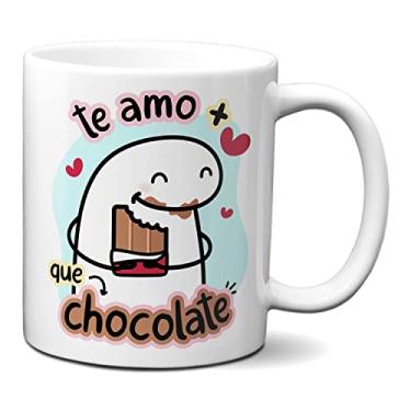 Imagem de Caneca Flork Namorados Apaixonados Te Amo Mais Que Chocolate (Branca)
