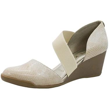Imagem de Anne Klein Sapato feminino Tara Wedge Pump, Bege, 38