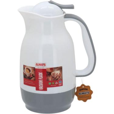 Imagem de ALWA GARRAFA TÉRMICA 25x13x13cm 1L PLÁSTICO CINZA AMPOLA VIDRO