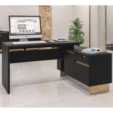 Imagem de Mesa Escrivaninha Los Angeles De Canto 1 Porta Com 2 Gavetas