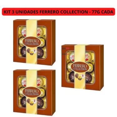 Imagem de Kit 3 Ferrero Collection-Rondnoir-Rocher-Raffaelo Total 14Un
