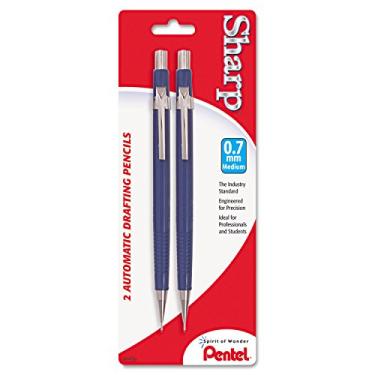 Imagem de Lapiseira Pentel P207BP2K6, 0,7 mm, Barril Azul, pacote com 2