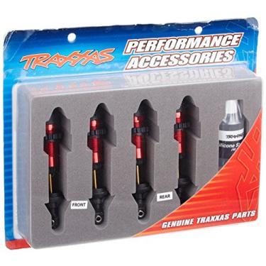 Imagem de Traxxas 5460R Choques GTR de alumínio anodizado (totalmente montado com molas) (conjunto com 4)