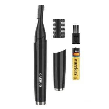 Imagem de GAERUO Aparador elétrico de sobrancelhas, kit de aparador de sobrancelha portátil indolor para mulheres e homens, aparador de pelos de sobrancelha com bateria para rosto, lábios, axila, perna, corpo