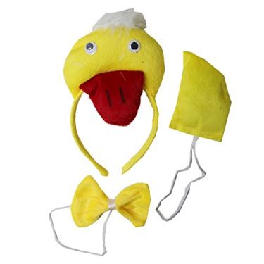 Imagem de Kirei Sui Yellow Duck Headband Bowtie Tail 3-piece Costume Halloween Dress Up Set for Kids and Adults