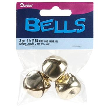 Imagem de Darice Sinos de Natal - Ouro - 2,54 cm - 3 peças, 1 pacote