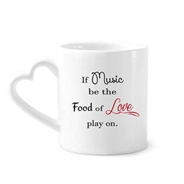 Imagem de Caneca Shakespeare Music be the Food of Love café cerâmica copo de coração de vidro