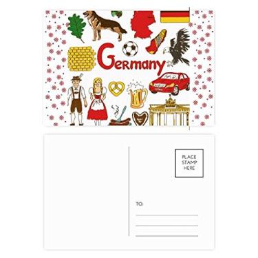 Imagem de Bandeira nacional de animais da Alemanha Landscap Cartão postal de celebração de flores de Natal