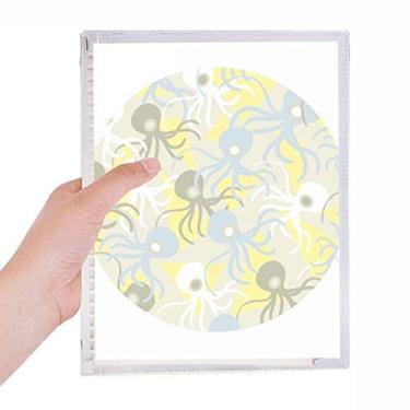 Imagem de Caderno de folhas soltas com ilustração de animais, adorável polvo, diário recarregável