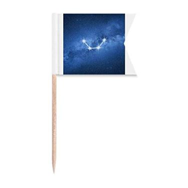 Imagem de Bandeiras de palito de dente Clever Beautiful Lucky Stars para marcação de palito de comida de bolo de festa