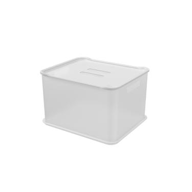 Imagem de Cesta Organizadora Ultra com Tampa Coza Fit 38 x 31,6 x 23,4 cm Natural