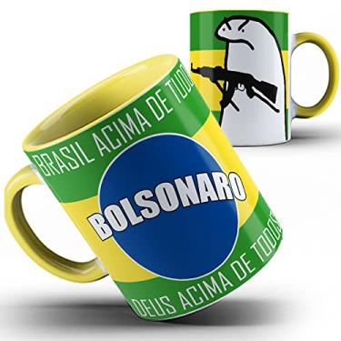 Imagem de Caneca amarela Flork Bolsonaro Brasil acima de tudo (Amarela)