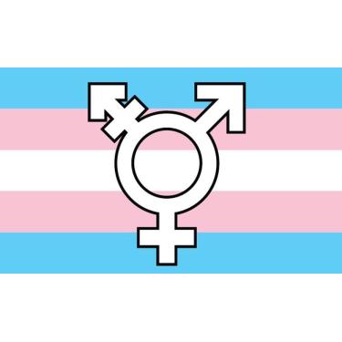 Imagem de Bandeira de símbolo transgênero, pôster arco-íris de 7,6 x 12,7 cm, lésbica gay