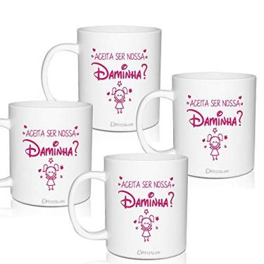 Imagem de 4 Canecas Convite Personalizadas para Daminha - Disney