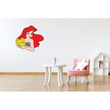 Imagem de Adesivo De Parede Decorativo Pequena Sereia 55cmx50 Cm