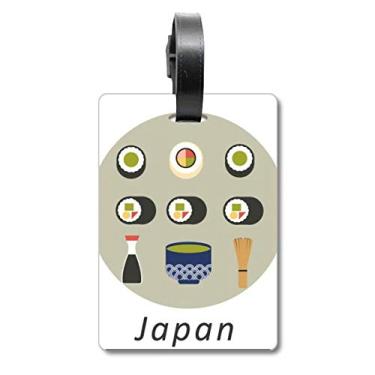 Imagem de Bolsa de sushi tradicional japonesa para comida local com etiqueta para cartão de bagagem